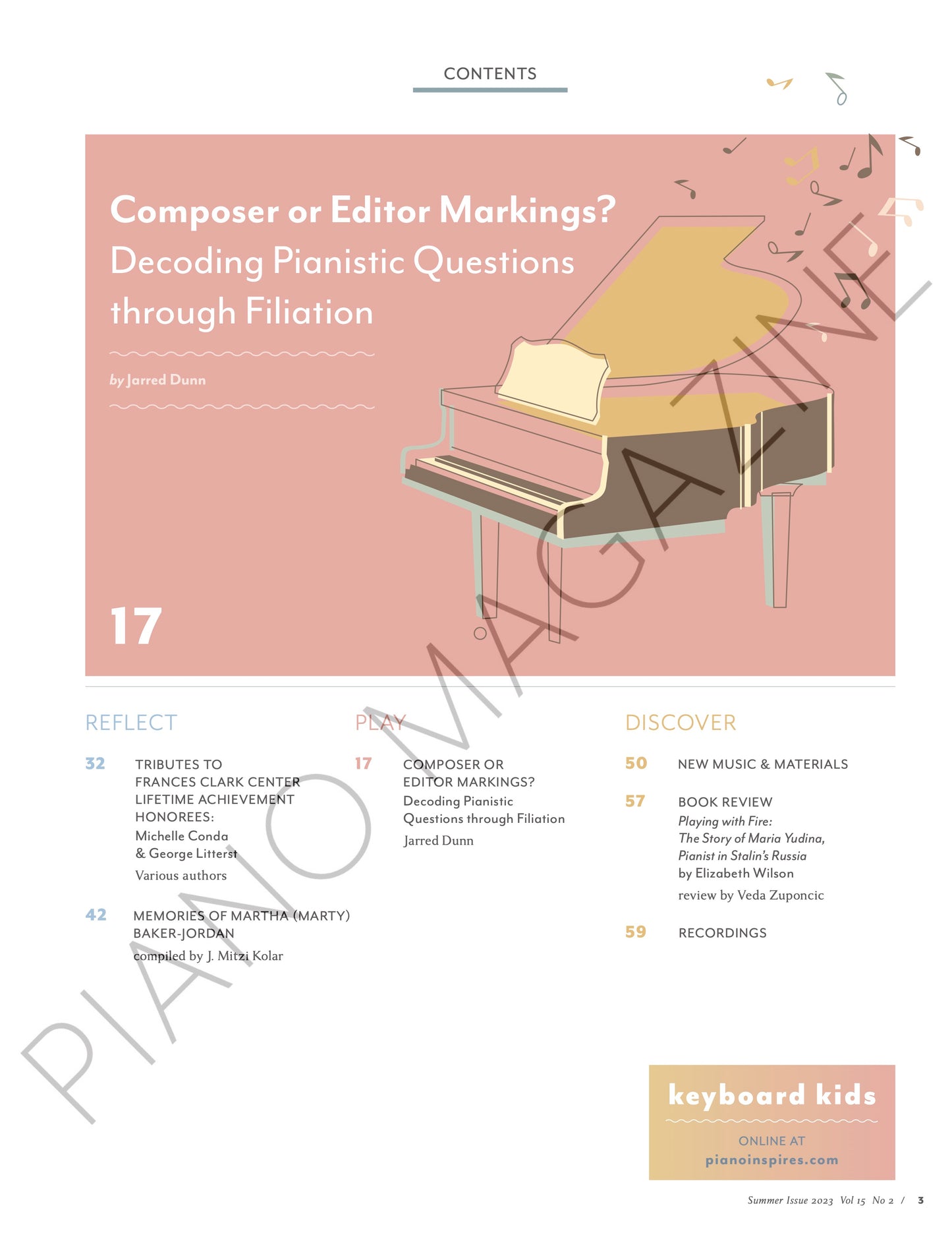 Summer 2023: Piano Magazine
