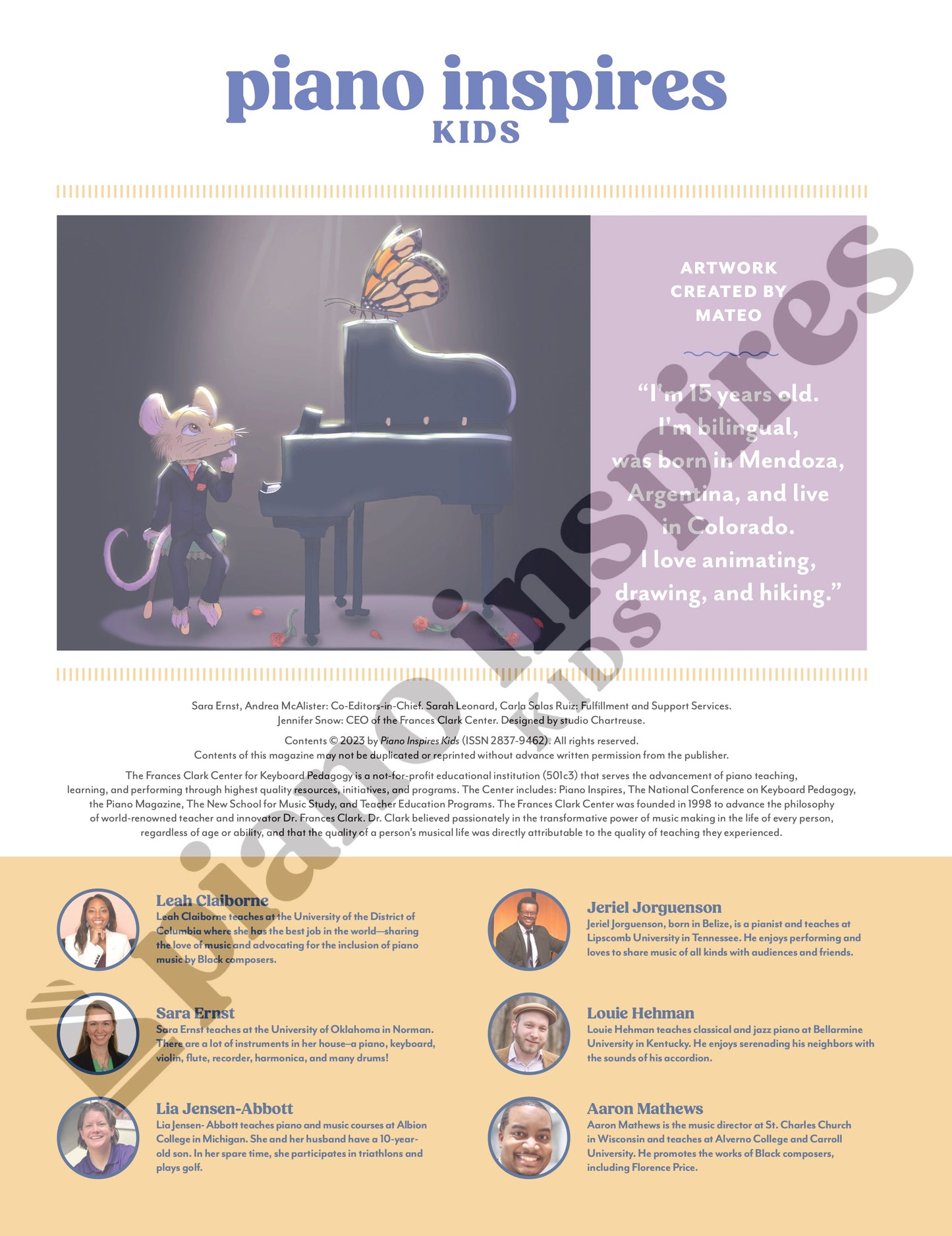 Piano Inspires Kids - Winter 2024: Celebrating the Music of Florence Price