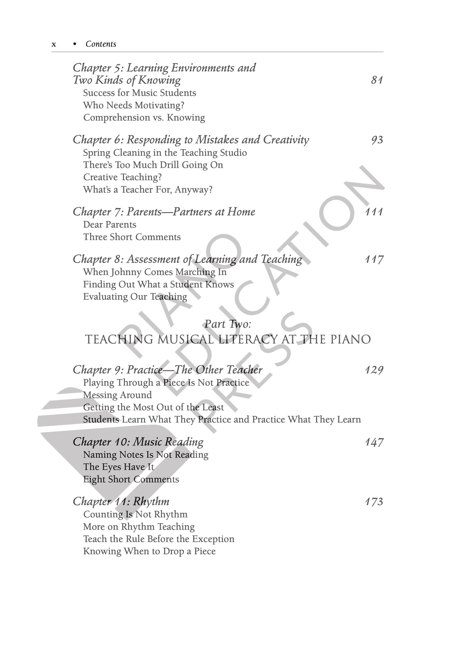 A Piano Teacher's Legacy: Selected Writings by Richard Chronister