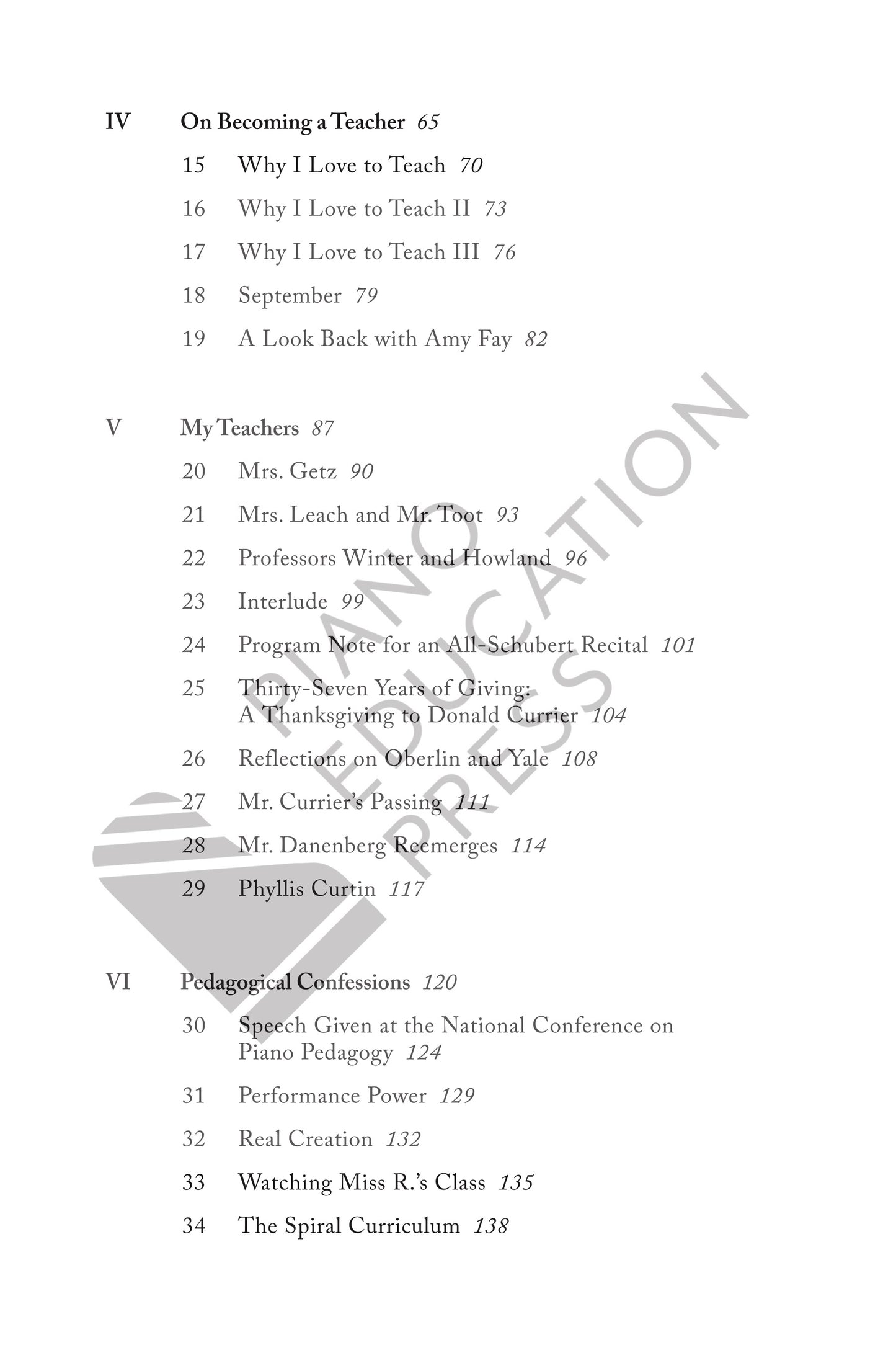Recollections: A Pianist's Essays on Teaching, Performing, and Living, Robert Weirich